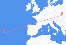 Flyreiser fra Poprad, Slovakia til Horta, Azorene, Portugal
