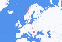 Fly fra Sofia til Sandnessjøen