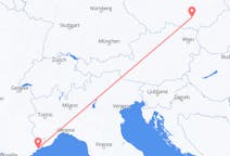 Flights from Brno, Czechia to Nice, France