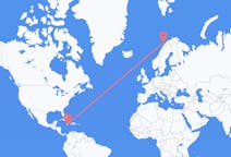 Flyreiser fra Kingston, Jamaica til Andenes, Norge