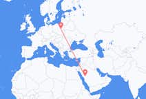 Flyg från Medina, Saudiarabien till Warszawa, Polen