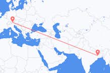 Flyreiser fra Durgapur, India til Innsbruck, Østerrike