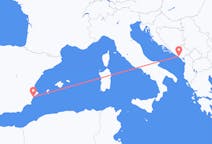 Flyg från Tivat, Montenegro till Alicante, Spanien