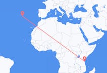 Flyreiser fra Zanzibar, Tanzania til Ponta Delgada, Portugal