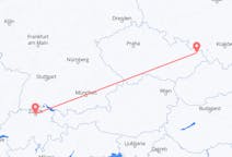 Flyreiser fra Zürich, Sveits til Ostrava, Tsjekkia