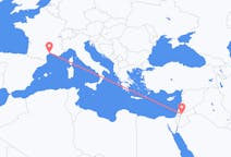 Vluchten van Amman, Jordanië naar Montpellier, Frankrijk