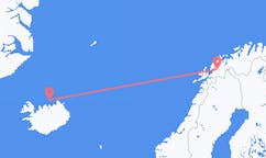 出发地 冰岛出发地 格里姆赛目的地 挪威Bardufoss的航班