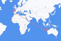 Vluchten van Carnarvon, Australië naar Porto, Portugal