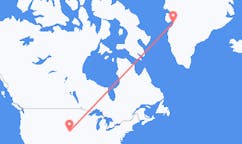 来自美国北普拉特目的地 格陵兰伊卢利萨特的航班