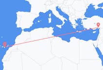 Vluchten van Adana, Turkije naar Las Palmas (ort i Mexiko, Veracruz, Tihuatlán), Spanje
