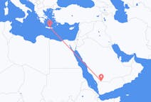 Vluchten van Najran, Saoedi-Arabië naar Iraklion, Griekenland