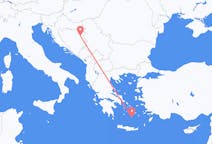 เที่ยวบิน จาก ทูซล่า, บอสเนียและเฮอร์เซโกวีนา ไปยัง ซันโดรีนี, กรีซ