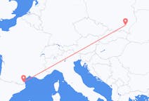 Flyreiser fra Rzeszow, Polen til Perpignan, Frankrike