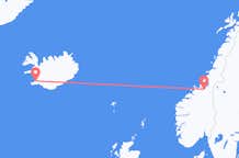 出发地 挪威特隆赫姆目的地 冰岛雷克雅未克的航班