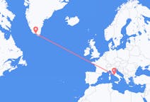 Flyreiser fra Roma, Italia til Qaqortoq, Grønland