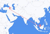 Flyreiser fra Kuching, Malaysia til Sirnak, Tyrkia
