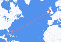 Flyrejser fra San Salvador Island, Bahamas til Dublin, Irland