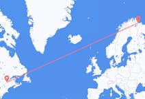 Flyreiser fra Québec, Canada til Kirkenes, Norge