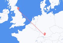Flights from Newcastle upon Tyne, England to Memmingen, Germany