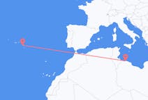 Flyreiser fra Tripoli, Libya til Ponta Delgada, Portugal