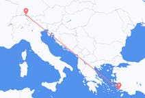 Flyreiser fra Bodrum, Tyrkia til Friedrichshafen, Tyskland
