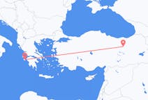 Vluchten van Erzincan naar Zakynthos-eiland