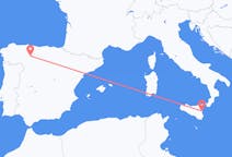 Fly fra León til Catania