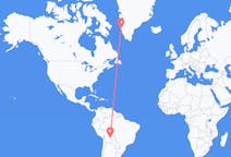 Flyrejser fra Santa Cruz, Bolivia til Maniitsoq, Grønland