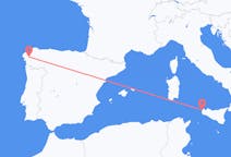 Flyreiser fra Trapani, Italia til Santiago de Compostela, Spania