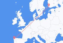 Flyg från Åbo till Santiago de Compostela