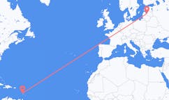 Flyreiser fra Fort-de-France, Frankrike til Riga, Latvia