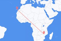 Flyreiser fra Tete, Mosambik til Las Palmas, Spania