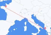 Vluchten van Rennes, Frankrijk naar Korfoe, Griekenland