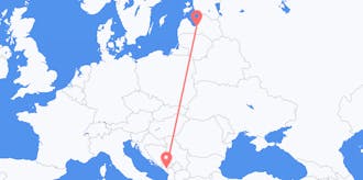Flyreiser fra Latvia til Montenegro