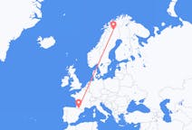 Flights from Lourdes, France to Kiruna, Sweden