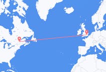 Flyreiser fra Québec, Canada til London, England