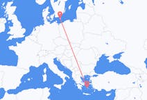 Flights from Parikia, Greece to Bornholm, Denmark