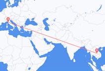 Voli dalla provincia di Ubon Ratchathani, Thailandia to Pisa, Italia