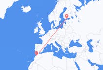 Flights from Casablanca, Morocco to Helsinki, Finland