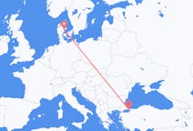 Loty z Aarhus, Dania z Stambuł, Turcja