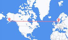 Flyreiser fra King Salmon, USA til Göteborg, Sverige