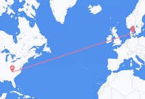 Flyg från Asheville, USA till Århus, Danmark