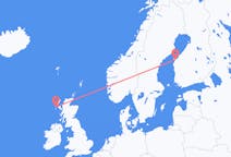 Fly fra Benbecula til Vasa