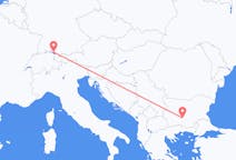 Fly fra Plovdiv til Friedrichshafen
