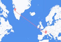 格陵兰出发地 坎格鲁斯苏克飞往格陵兰目的地 格勒诺布尔的航班
