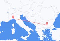 Vluchten van Plovdiv, Bulgarije naar Genua, Italië