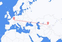 Flyreiser fra Turkistan, Kasakhstan til Saarbrücken, Tyskland