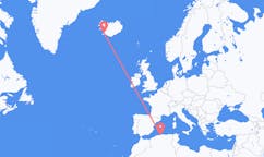 Vols d'Alger, Algérie à Reykjavik, Islande