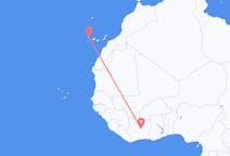 Flights from Bouaké to La Palma