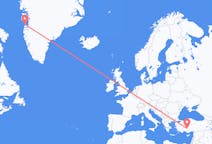 Flyreiser fra Aasiaat, Grønland til Konya, Tyrkia